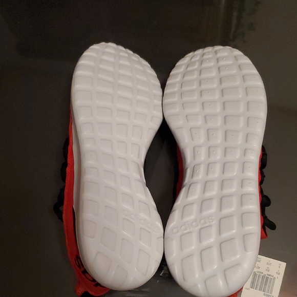 Adidas Men's Red and Black Sneakers - Picture 3 of 4